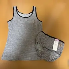 新品未使用　ストライプタンクトップとショーツセット 150cm