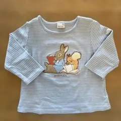 petit main ピーターラビット　水色 長袖Tシャツ