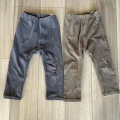 無印コーデュロイ レギンス 2枚セット 90cm