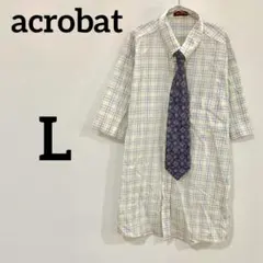 Acrobat】リネンシャツ ネクタイ コーデセット シティーボーイ L 