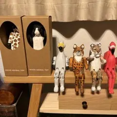 ニコアンド niko and ... ウッドアニマル セット 動物 置物 木彫りのサムネイル