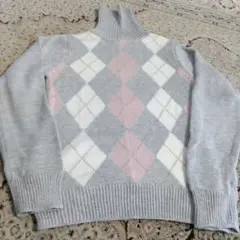 アーガイル ハイネック