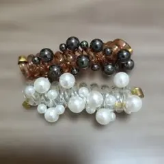 ビーズデザイン ヘアアクセサリー 2個セット