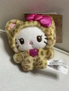 【GW値下げ中】ハローキティ ヒョウ柄ぬいぐるみキーホルダー