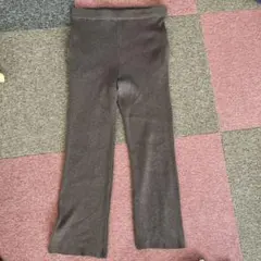 時期外れのため、お値下げ中 ブラウン リブ編み マタニティパンツ　フリーサイズ