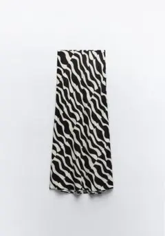 【新品】ZARA プリント地 ミディスカートのサムネイル