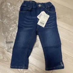 新品　デニムブルー 100cm ストレートレッグパンツ　キッズ