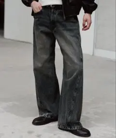 WYM LIDNM VINTAGE WASHED CURVED DENIM