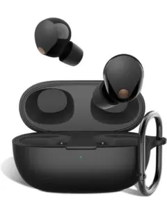 o Vikisda WF-1000XM5用ケース カバー カラビナ付き ブラック