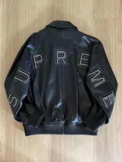 Supreme studded Arc Logo Leather Jacket - メルカリ