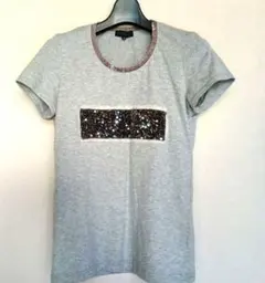 MOGA ヴィンテージ Tシャツ スパンコール装飾 グレー 半袖のサムネイル