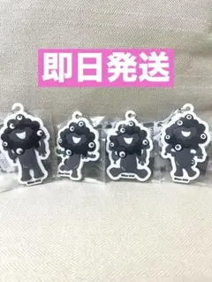 【新品】大阪万博 黒ミャクミャク3Dラバーマスコットキーチェーン4点セット
