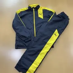 PUMA ジャージ ブラック/イエロー　ウィンドブレーカー 160㎝