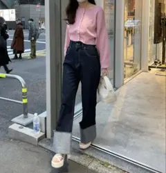 Chico 胸刺繍ボタンカーディガン