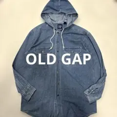 ✨希少 GAP 90s オールド ギャップ フード付 デニム シャツ パーカー