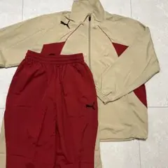 プーマ　ジャージ　上下　S M ベージュ　えんじ　ビンテージ