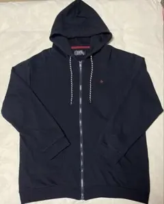 POLO ジップパーカー　フード付き　メンズ　 レディース　Lサイズ　紺色