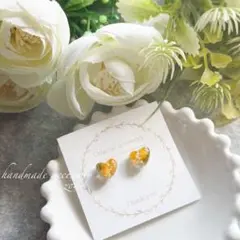 【再販】ミモザのミニ♡ピアス　イヤリング