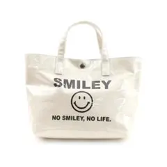 ❤新品・未使用❤【COOCO】SMILEY ビーズ 刺繍 トートバッグ A4収納