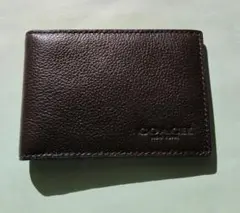 COACH カードケー ダークブラウン