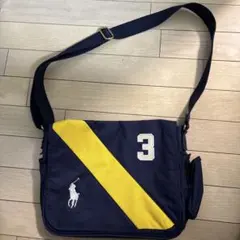 POLO Ralph Lauren メッセンジャーバック　 ネイビー×イエローのサムネイル