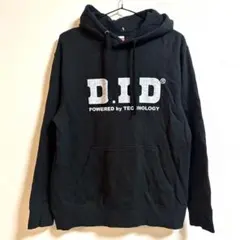 ユナイテッドアスレ　プリントスウェットプルオーバー　フード　トレーナー　黒　M