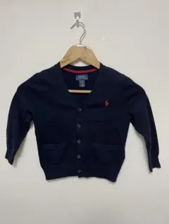 POLO RALPH LAUREN コットンカーディガン 紺 4/4T