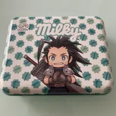 不二家 ミルキー缶 FF7エバークライシス　ザックス　未開封のサムネイル