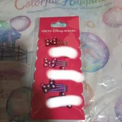 ミニー　リボン　ヘアゴム　キッズ　レッド パープル　ピンク　各1つずつ