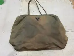 プラダ ナイロン トートバッグ カーキ オリーブ ゴールド