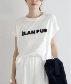 【新品】BONJOUR SAGAN ELAN PURロゴフレンチスリーブTシャツ