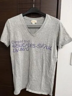 DIESEL Vネック 半袖Tシャツ S グレーのサムネイル