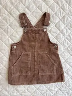 ZARAコーデュロイジャンバースカート　ブラウン