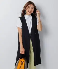 新品未使用 UNFILO アンフィーロ ロングベスト ジレ 洗える М