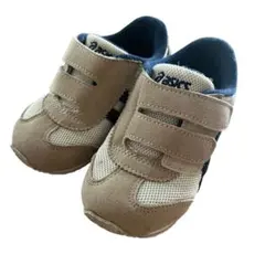 ASICS ベビーシューズ ベージュ/ネイビー 15cm
