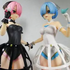 ラム＆レム 鳥籠ドレス ラウンドワン限定 2種 リゼロ フィギュア セット売り