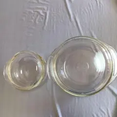 お*ん様 パイレックス 蓋付 キャセロール 耐熱ガラス保存容器　岩城ガラス　大小