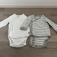 【美品】ユニクロ 前開き ボディスーツ 2枚セット サイズ70