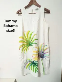 美品　Tommy Bahama リネン100% ワンピーストロピカルプリント