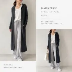 美品 JAMES PERSE ロングニットカーディガン グレー 上質 M 薄手のサムネイル
