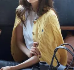 【未使用品】ラルフローレン コットン ケーブルニットカーディガン XS