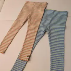 ANAP KIDS レギンス 2枚セット 110cm ボーダー