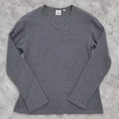 美品 AVIREX アヴィレックス Vネック サーマル ワッフル 長袖Tシャツ