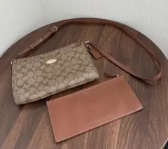 COACH コーチ　ショルダーバッグ　2way クロスグレインレザー　ポシェット