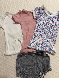 Petit Bateau ボディスーツ 4点セット 12M 74cm