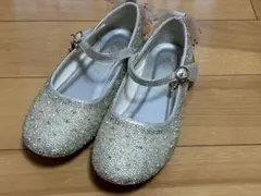 シルバー グリッター バレーシューズ　22cm