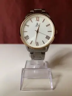 【動作確認済み】LANCETTI ソーラー腕時計 メンズ シルバー×ホワイト