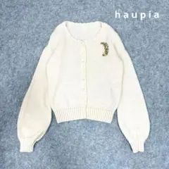 haupia ハウピア アンゴラ ウール バルーンスリーブ カーディガン