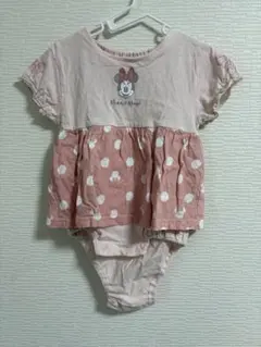 ミニーマウスロンパース ピンク 70〜80