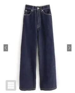 ハイウエストセミワイドデニムパンツ［fo1843］